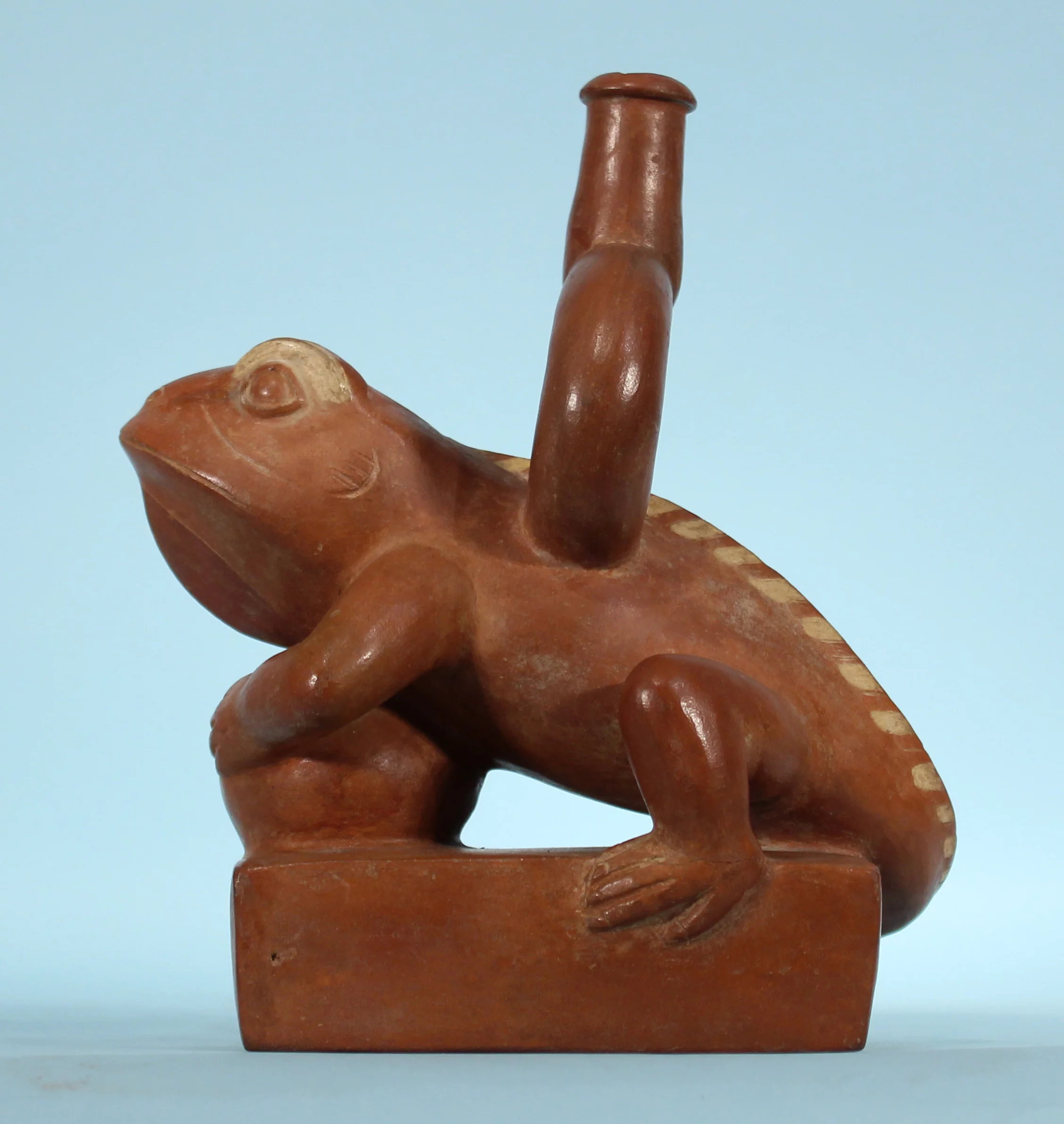 Moche Stirrup Vessel: Tadpole – view 2