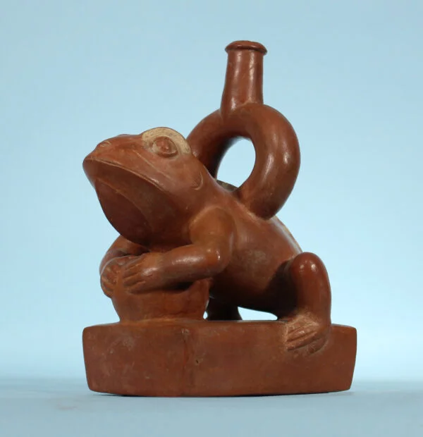 Moche Stirrup Vessel: Tadpole – view 3