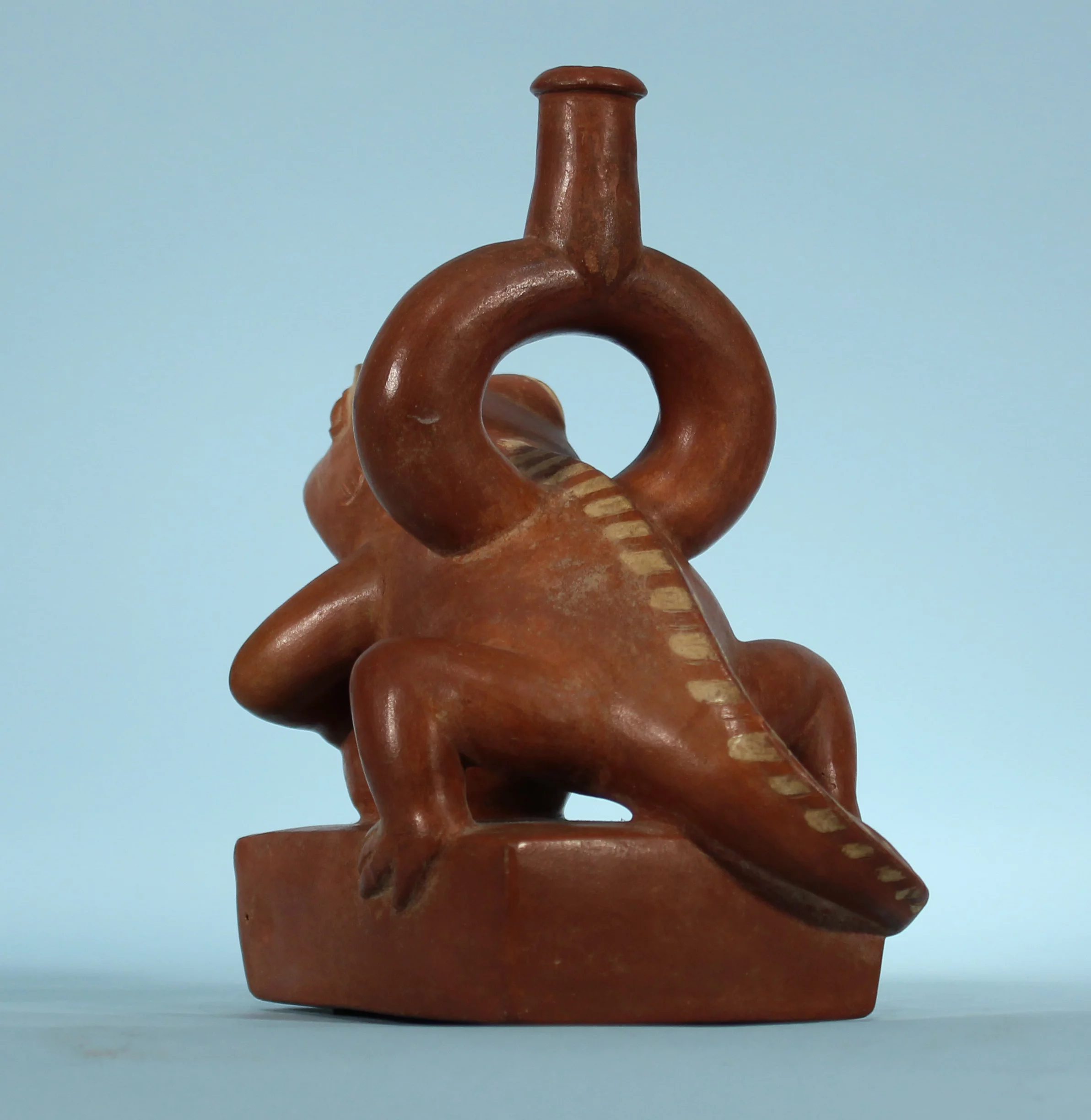 Moche Stirrup Vessel: Tadpole – view 4