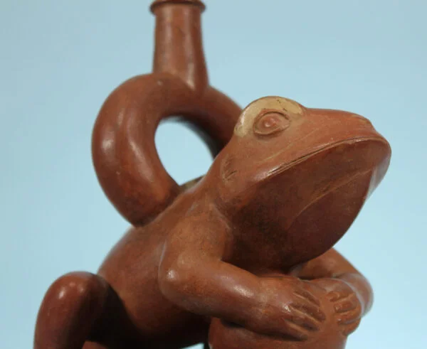 Moche Stirrup Vessel: Tadpole – view 6