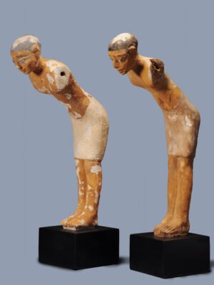 Pair of Old Kingdom Egyptian Wood Figures