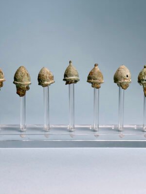 Etruscan Bronze Miniature Helmets