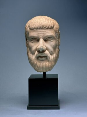 Roman Marble Head of a Philosopher