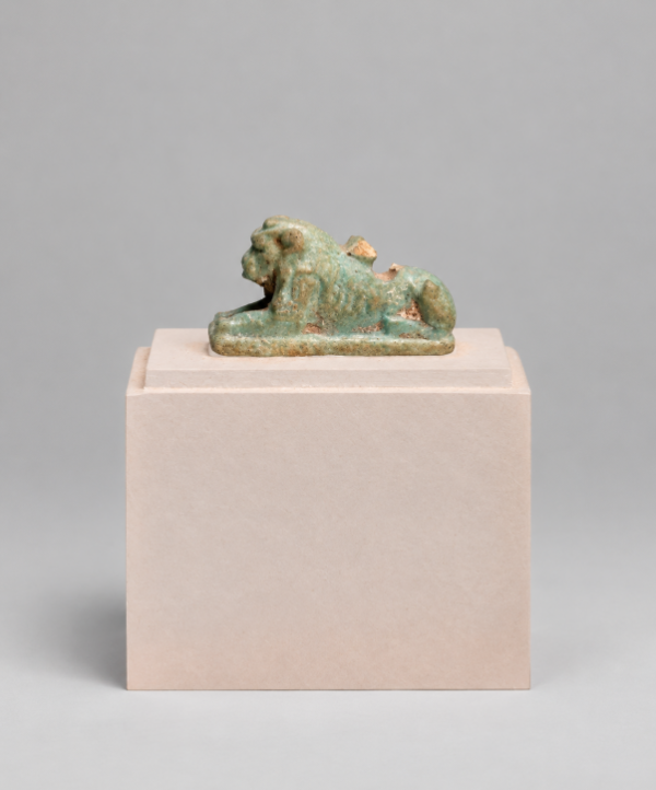 Egyptian Faience Lion Amulet