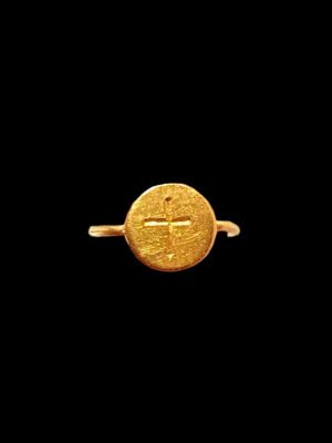 Byzantine Gold Cross Ring