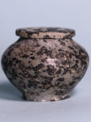 Egyptian Serpentine Lidded Kohl Vessel