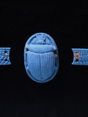 Egyptian Faience Winged Scarab