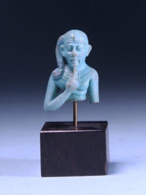 Egyptian Faience Harpokrates Amulet