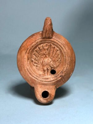 Roman Oil Lamp: Peacock