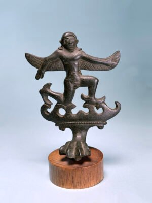 Etruscan Bronze Cista Foot: Usil