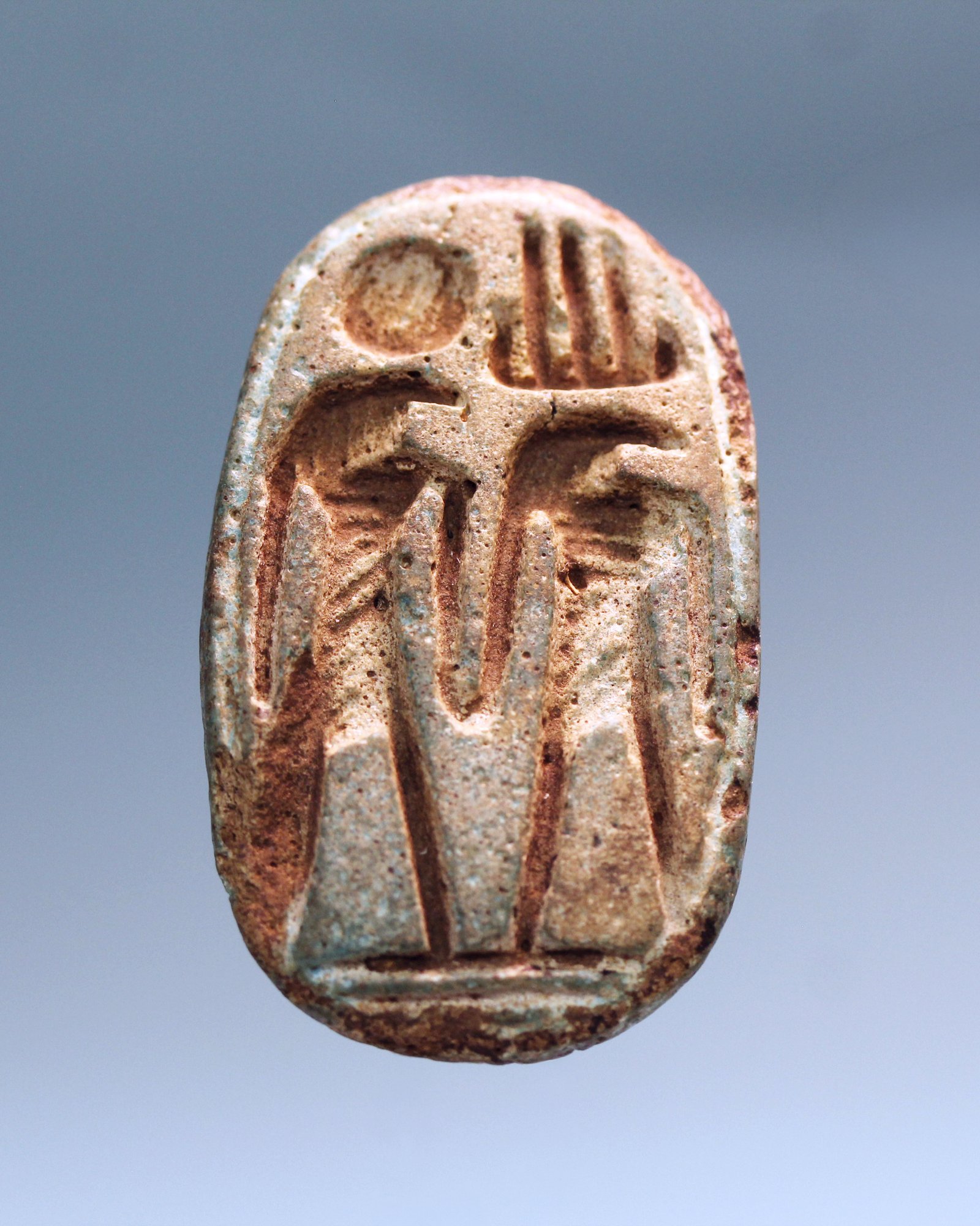 Egyptian Faience Stamp Seal Amulet